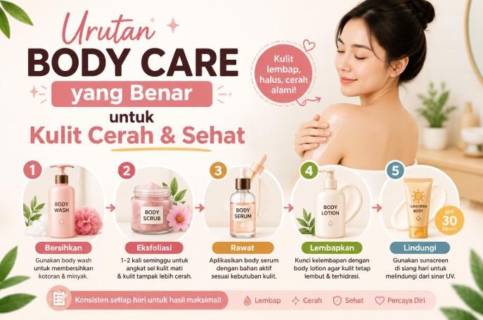 Urutan Body Care yang Benar untuk Kulit Cerah dan Sehat