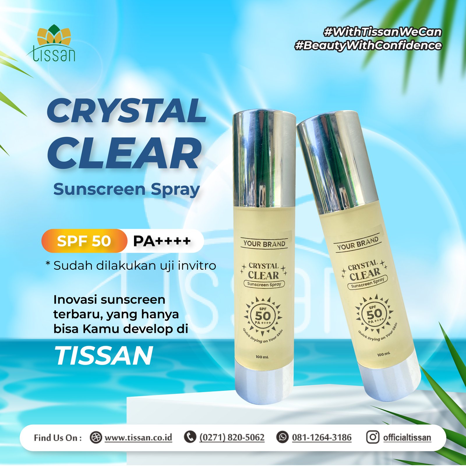 Crystal Clear Sunscreen Spray SPF 50 PA++++